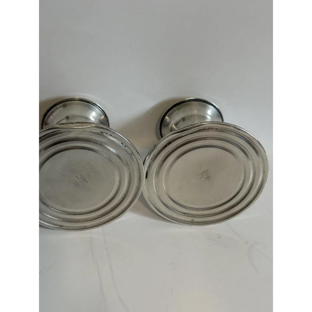 Vintage Sterling Silver Candle Stick Holder Pair - Made By Schweitzer